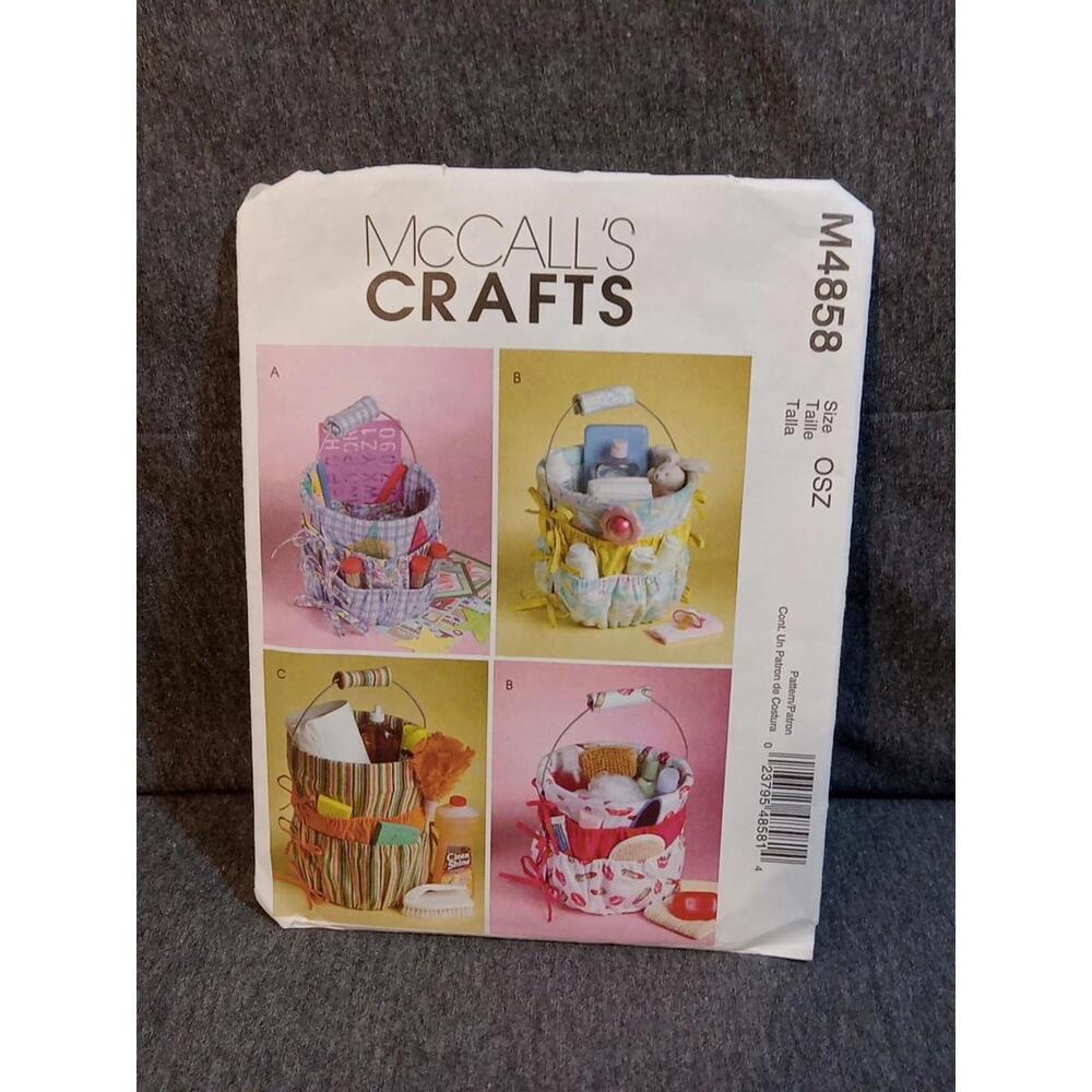 McCalls Crafts Pattern #M4858 Uncut Decorations For Buckets And Baskets